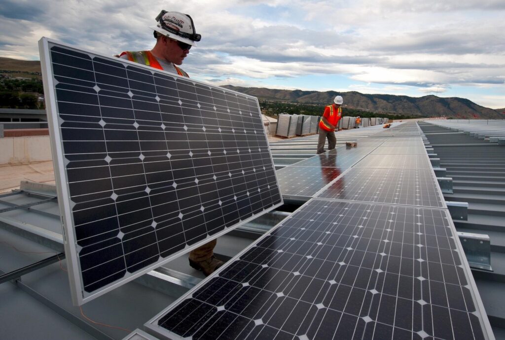 Flat-Roof-Solar-Installation